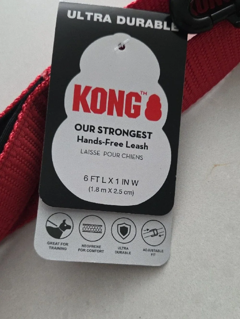 Kong Red Dog Leash with Padded Handle
